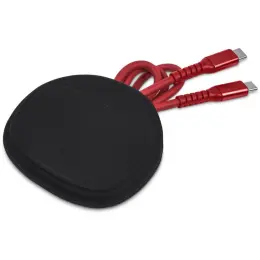 Altitude Mable Fast Charge Type-C to Type-C Charging Cable in Pouch Red Pouch